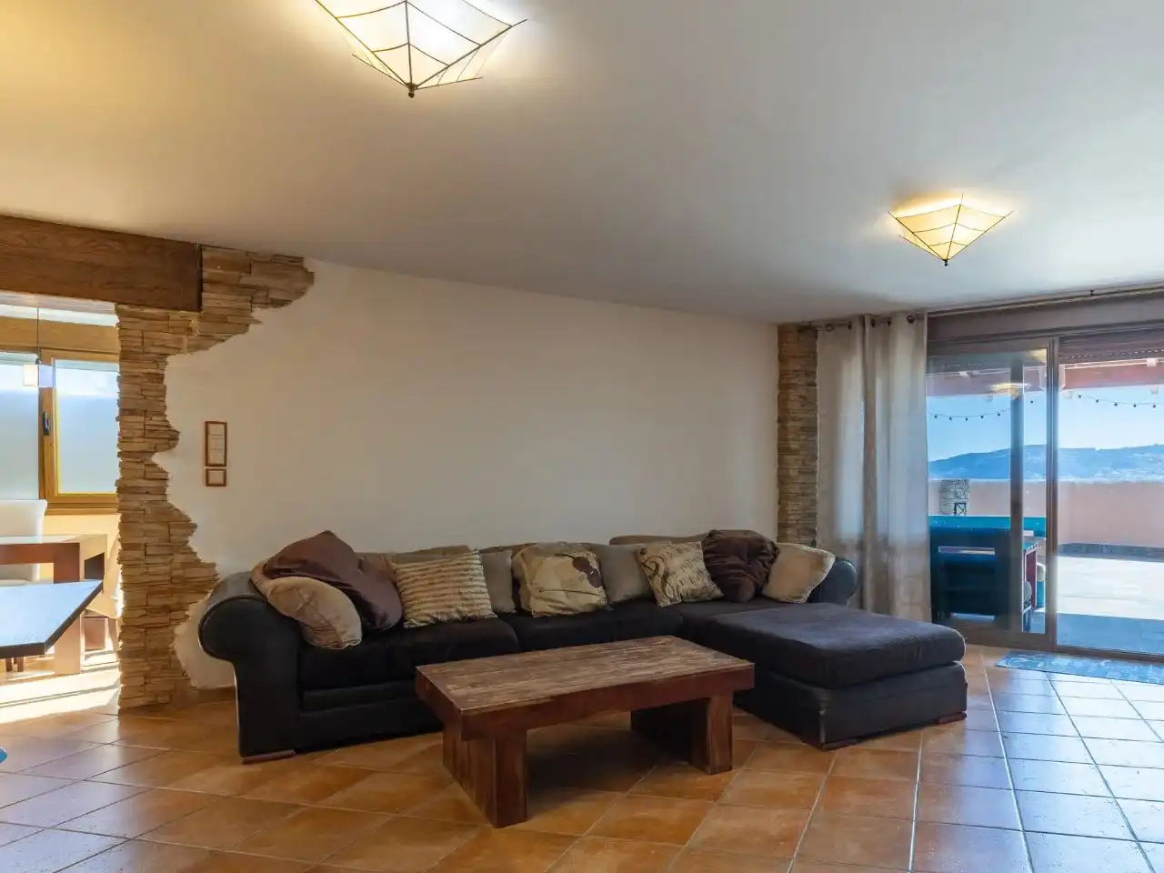 Living room of Attic for rent in Moaña, Pontevedra