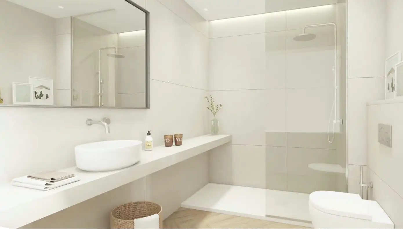 Badezimmer von Wohnung zum Verkauf in Sant Boi de Llobregat mit Klimaanlage, Heizung und Privatgarten