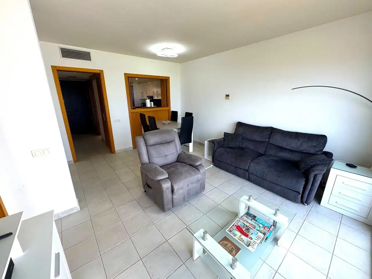 Sala d'estar de Apartament en venda en Mojácar amb Aire condicionat, Terrassa i Piscina