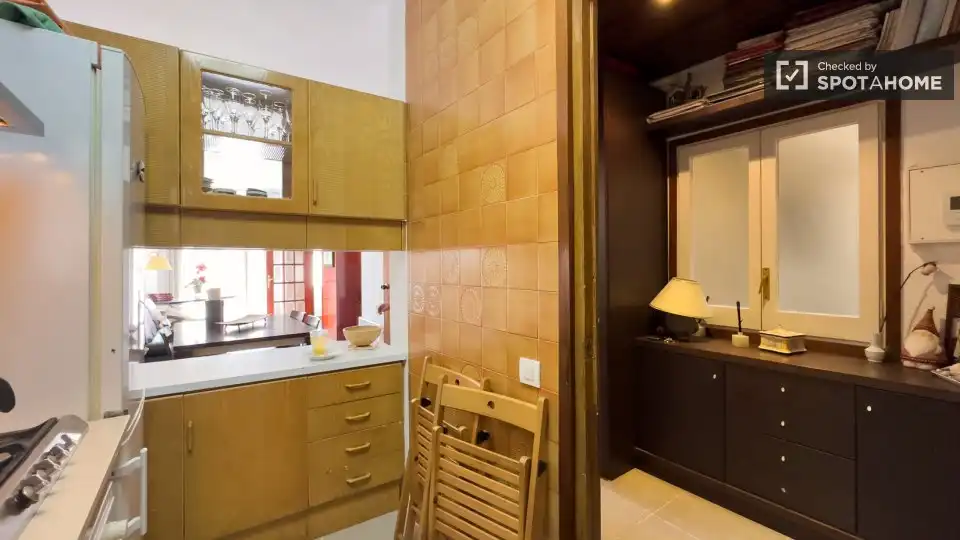 Cocina de Piso de alquiler en Barcelona con Aire acondicionado, Calefacción y Amueblado