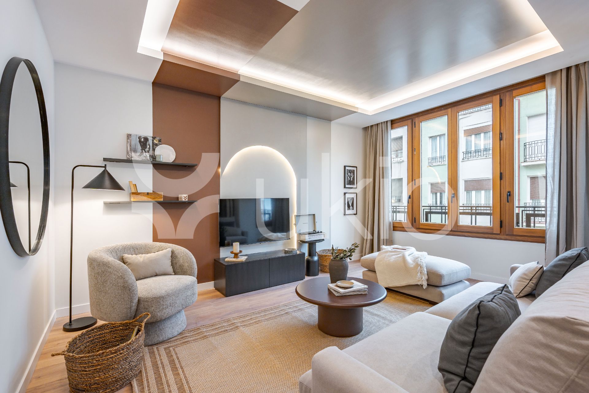 Living room of Apartment for rent in  Madrid Capital  with Air Conditioner, Heating and Terrace