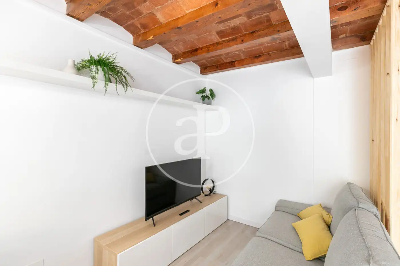 Wohnzimmer von Wohnung zum Verkauf in Barcelona mit Klimaanlage, Heizung und Terrasse