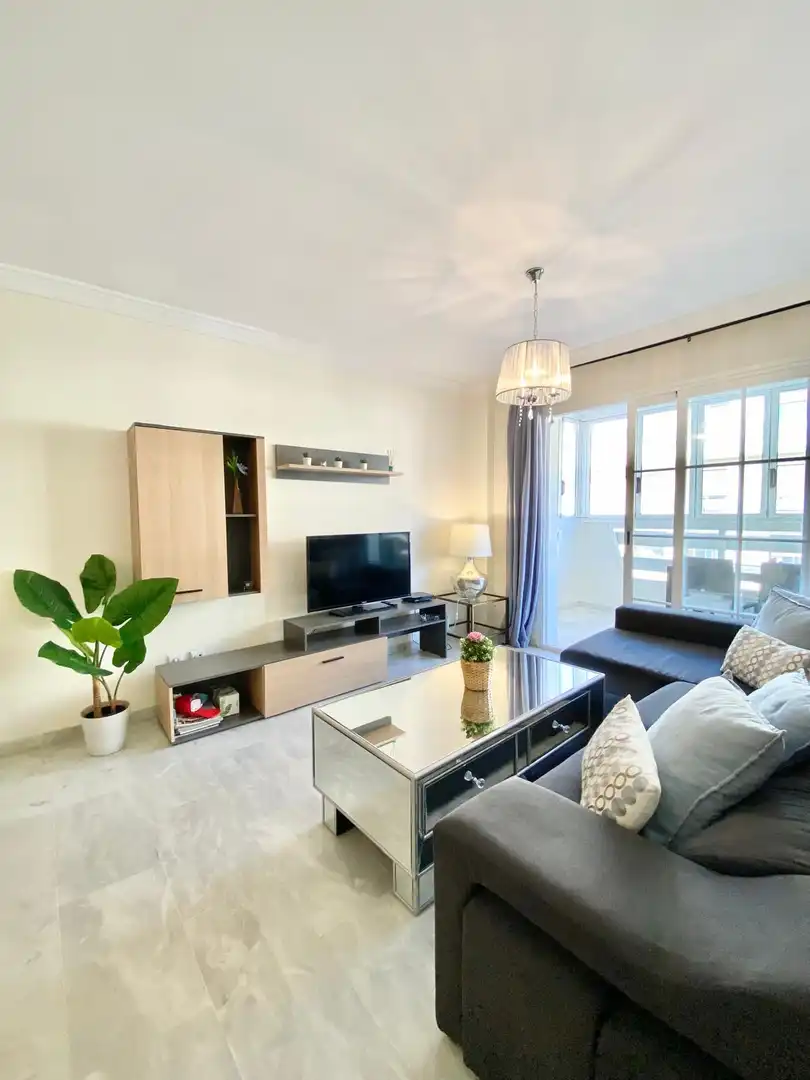 Living room of Apartments for rent in Marbella  with Air Conditioner, Furnished and Balcony