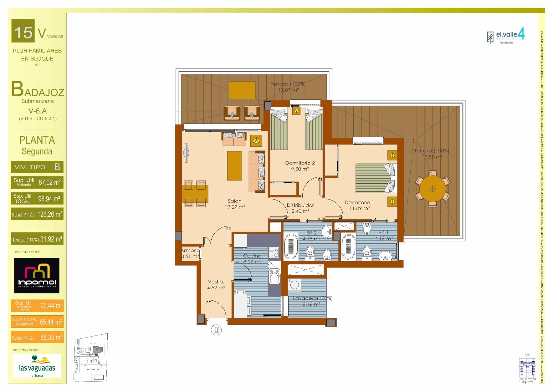 Apartment for sale in Badajoz Capital  with Air Conditioner, Heating and Private garden