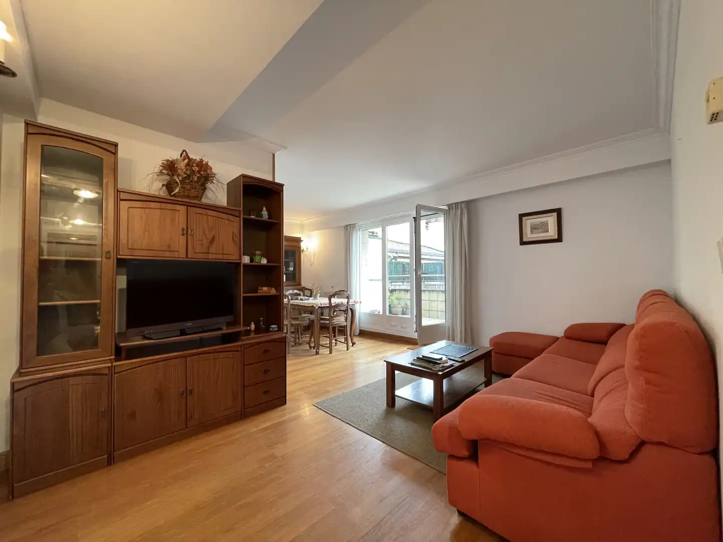 Sala d'estar de Pis de lloguer en Donostia - San Sebastián  amb Calefacció, Jardí privat i Terrassa