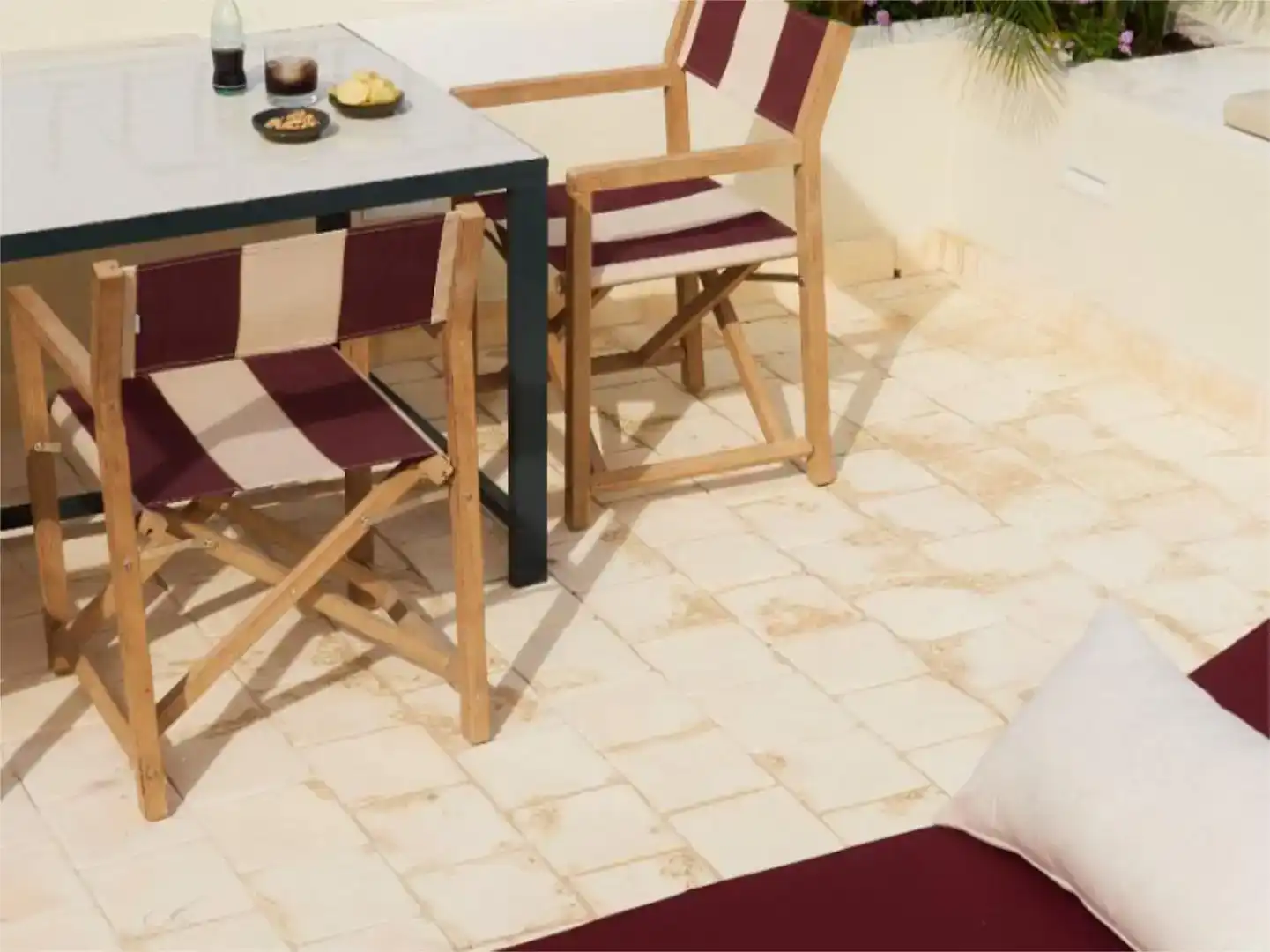 Terrasse von Haus oder Chalet zur Miete in Almonte mit Klimaanlage, Privatgarten und Schwimmbad