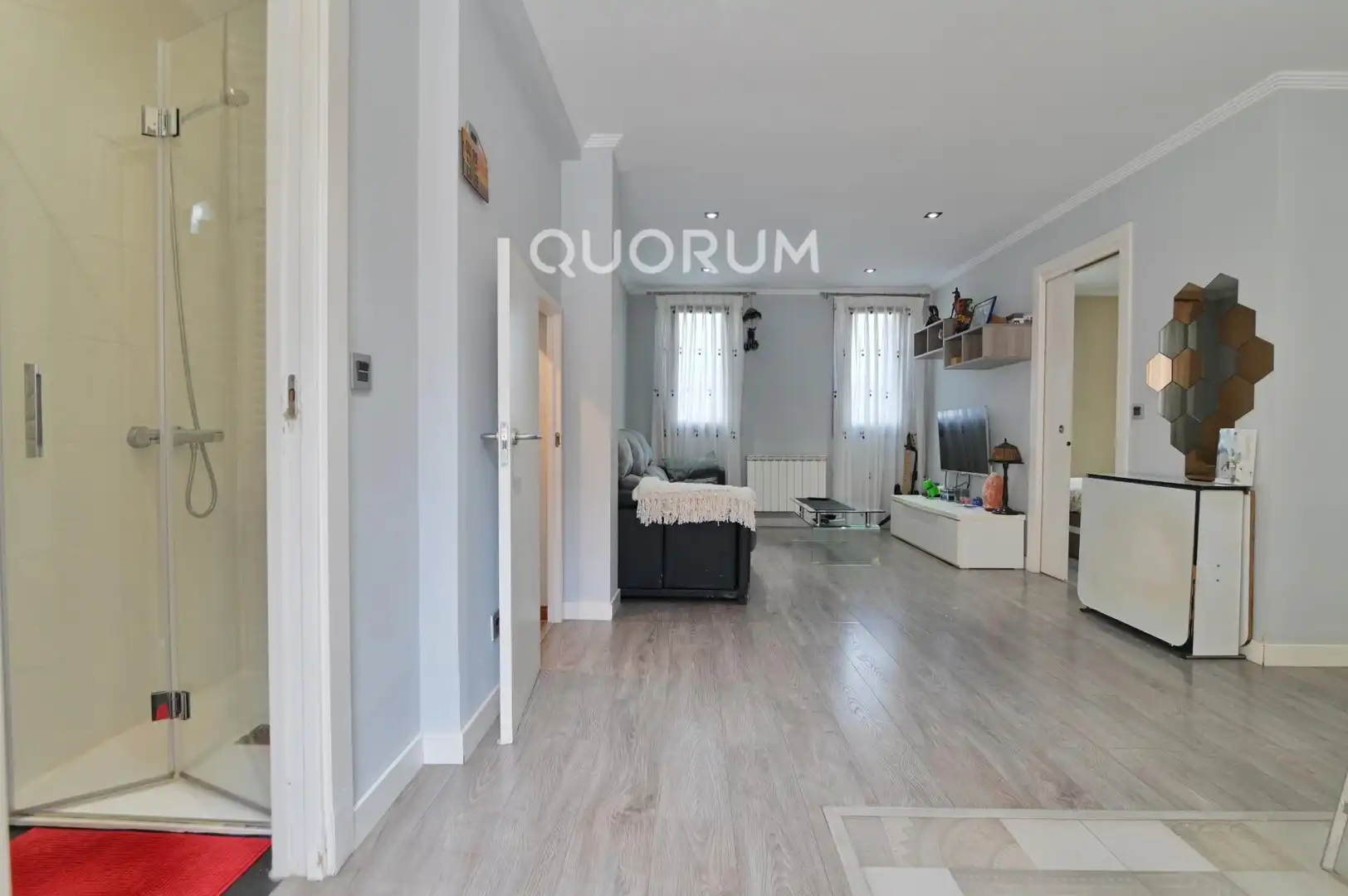 Sala de estar de Piso en venta en Zaratamo con Calefacción y Amueblado