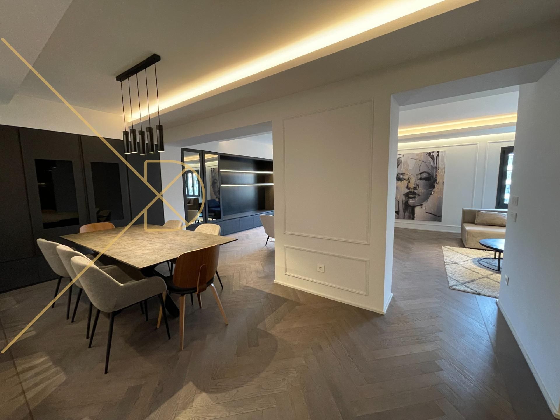 Menjador de Apartament de lloguer en  Barcelona Capital amb Aire condicionat, Calefacció i Parquet