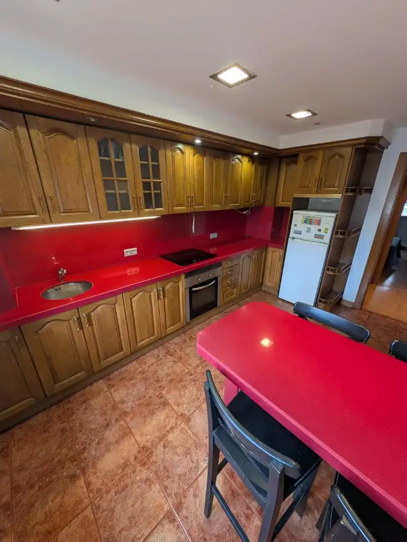 Kitchen of Flat for sale in Gijón   with Heating, Private garden and Parquet flooring