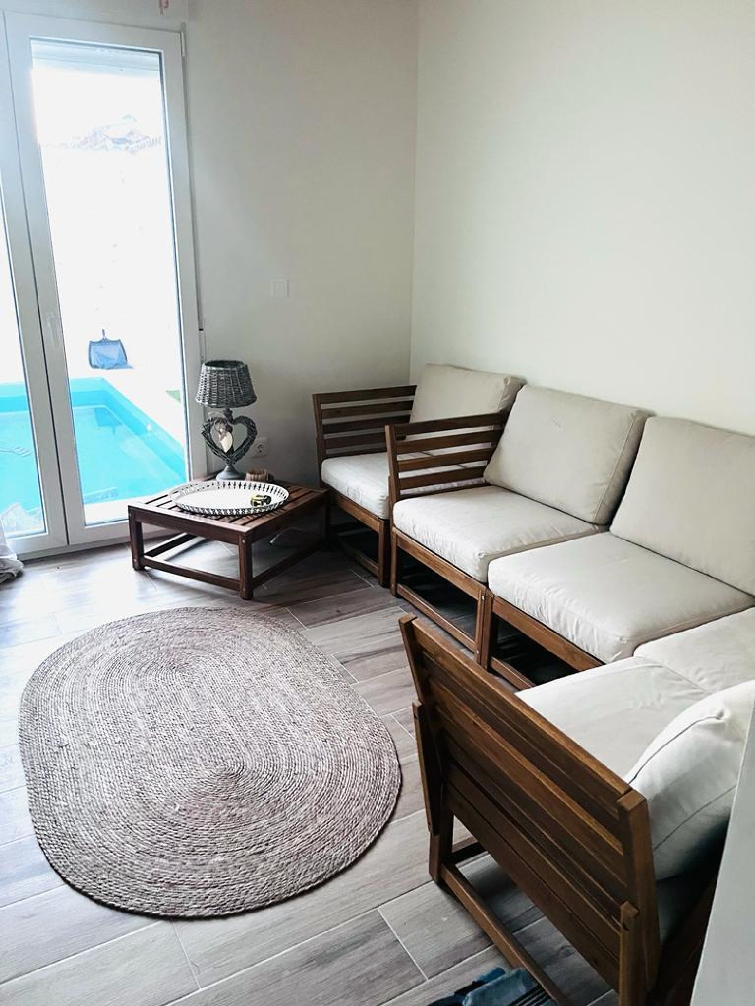 Living room of Single-family semi-detached for sale in Palencia de Negrilla  with Heating, Private garden and Swimming Pool