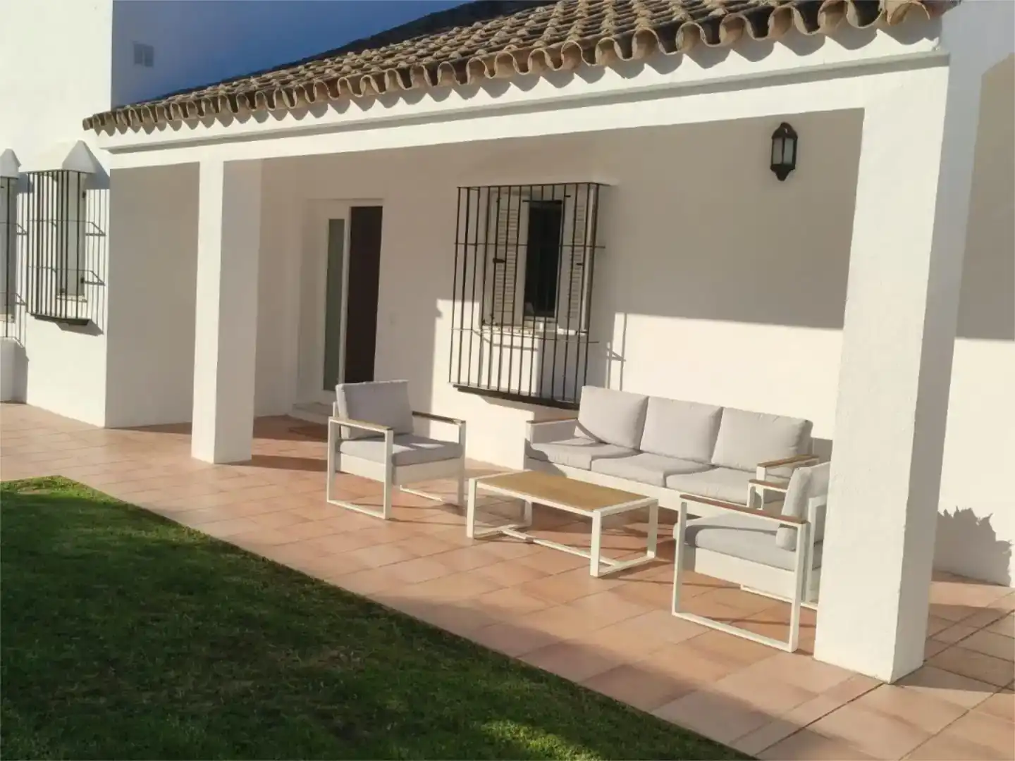 Terrace of Flat for rent in Conil de la Frontera  with Air Conditioner, Private garden and Swimming Pool