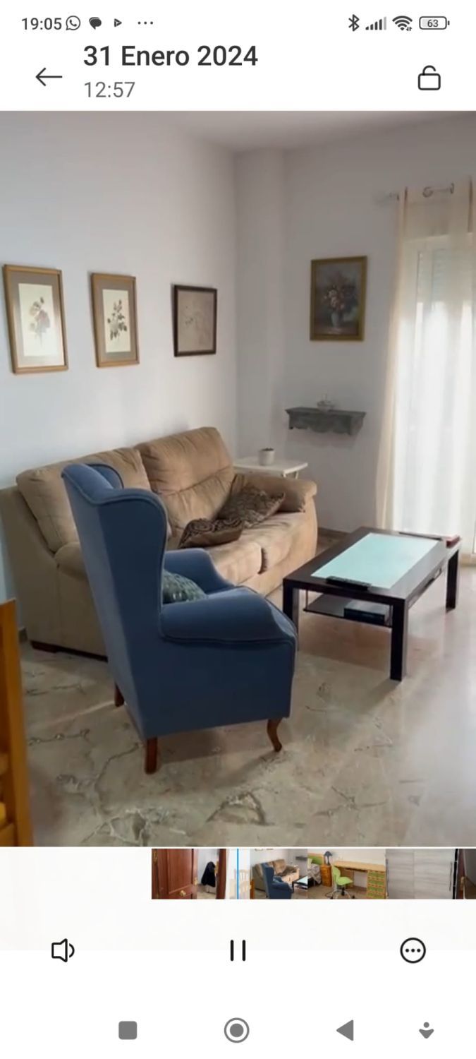 Living room of Flat to rent in  Huelva Capital  with Air Conditioner and Balcony
