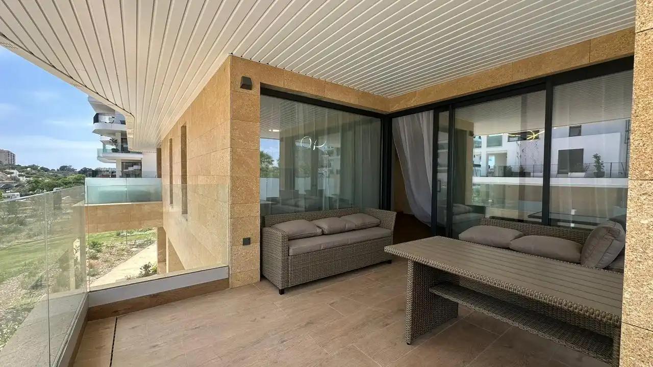 Terraza de Apartamento de alquiler en Villajoyosa / La Vila Joiosa con Aire acondicionado, Terraza y Amueblado