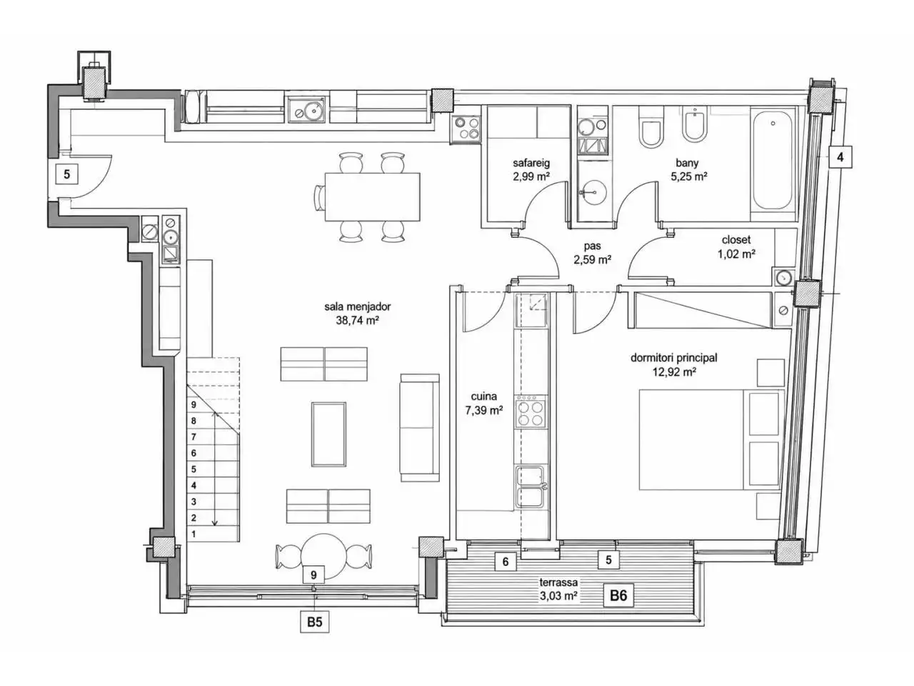 Ático con terraza en venta en Calle Joaquim Ruyra i Oms 21, imagen 24