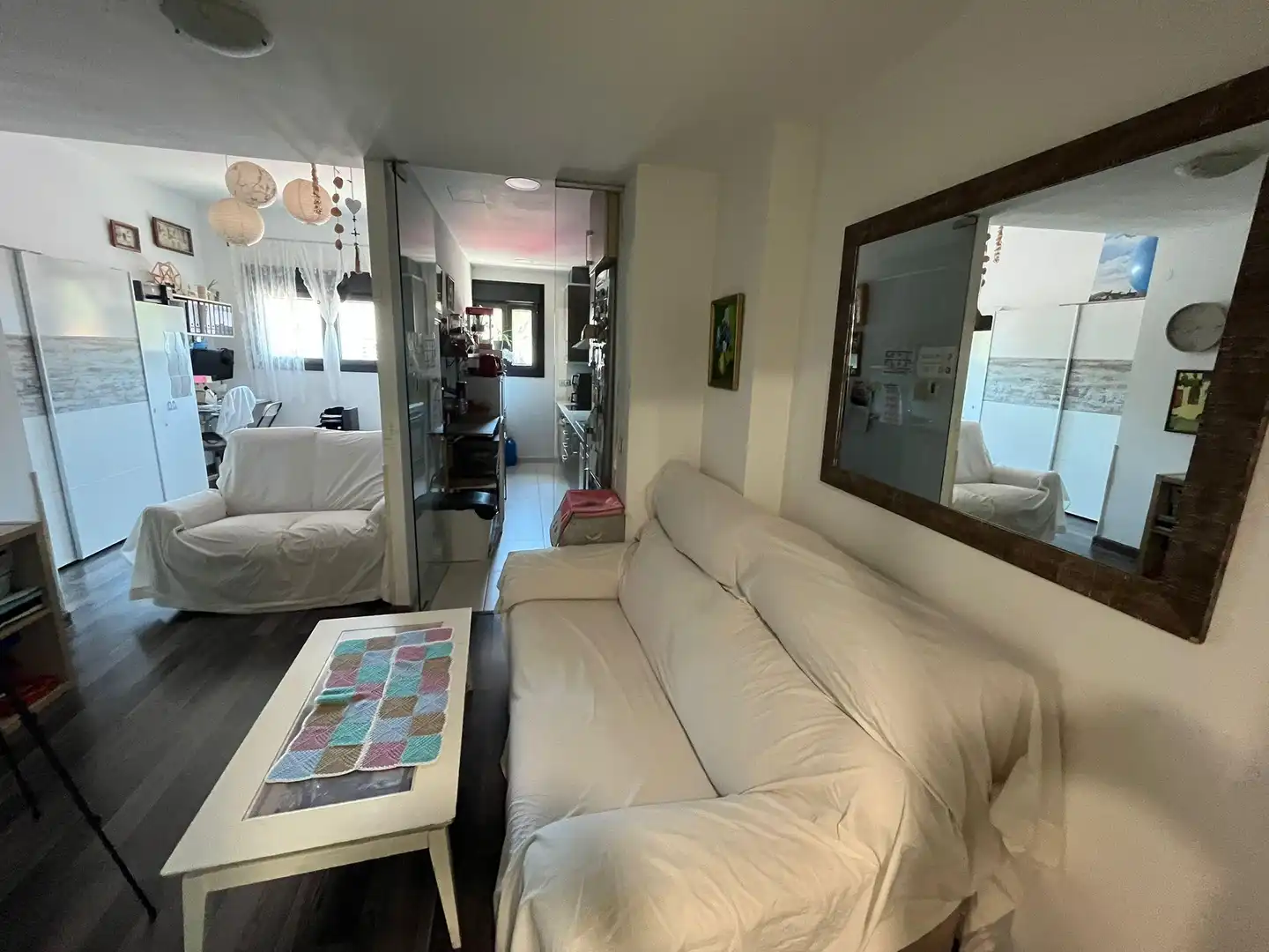 Sala de estar de Planta baja en venta en Els Pallaresos con Aire acondicionado, Parquet y Terraza