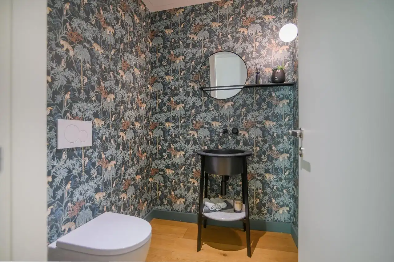 Badezimmer von Dachboden zum Verkauf in Barcelona mit Klimaanlage, Heizung und Terrasse