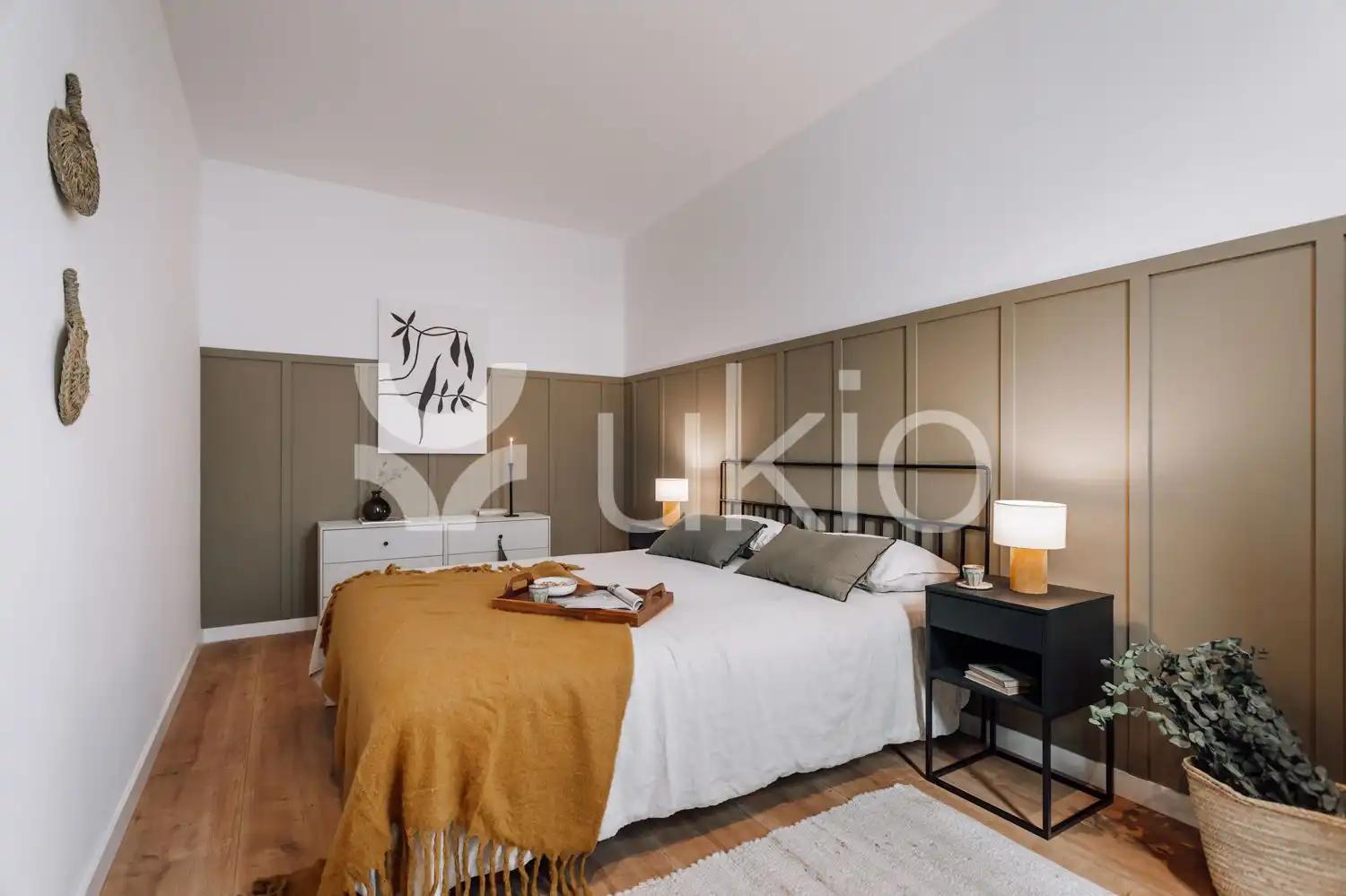 Schlafzimmer von Wohnungen zur Miete in Barcelona mit Klimaanlage, Heizung und Terrasse