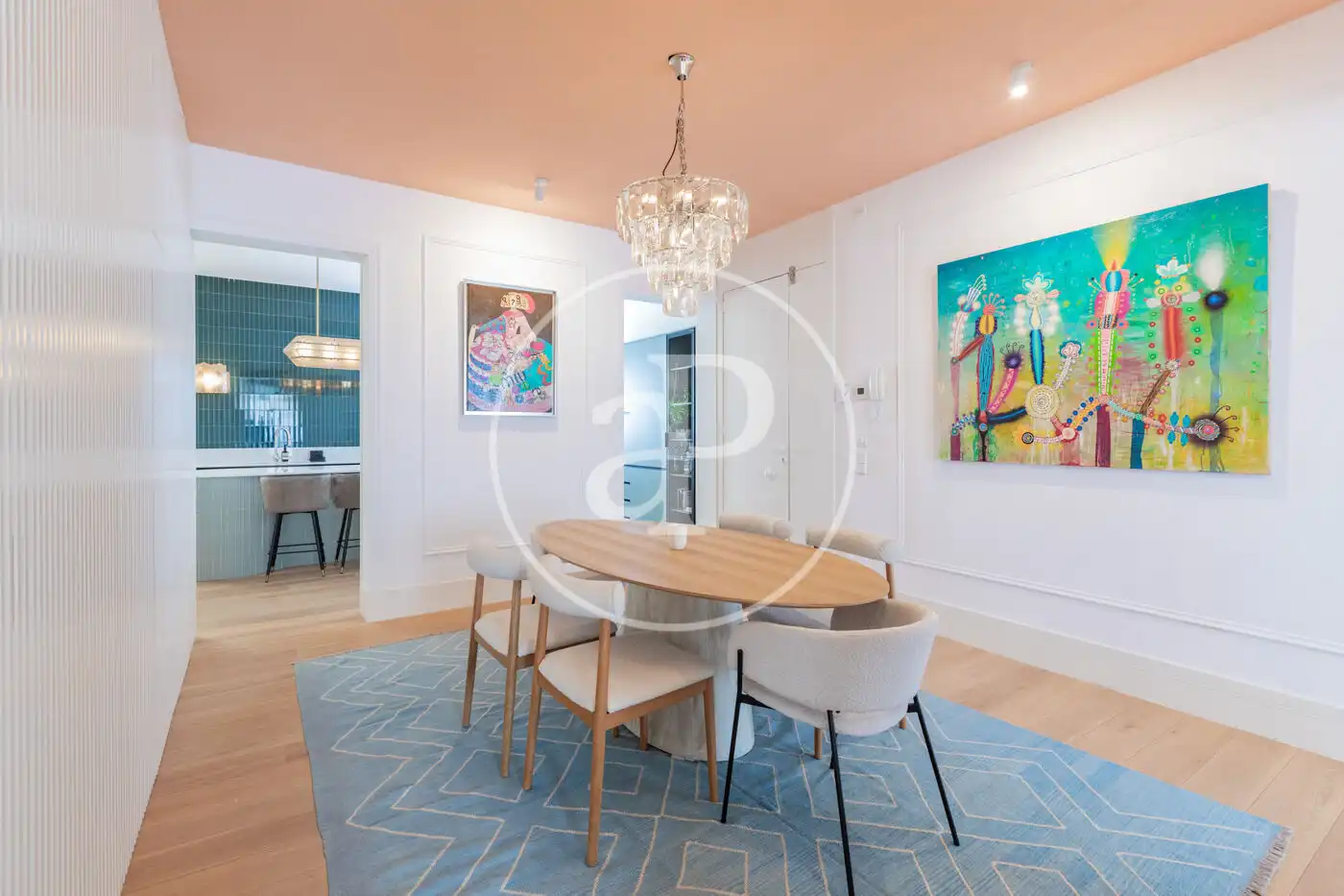 Esszimmer von Wohnung zur Miete in Madrid mit Klimaanlage, Heizung und Privatgarten