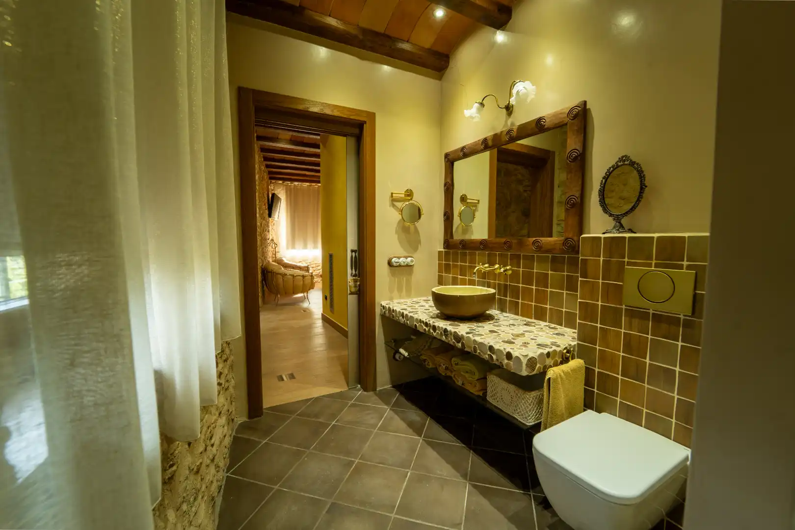 Baño de Finca rústica en venta en Sant Joan de Mollet con Aire acondicionado, Calefacción y Jardín privado