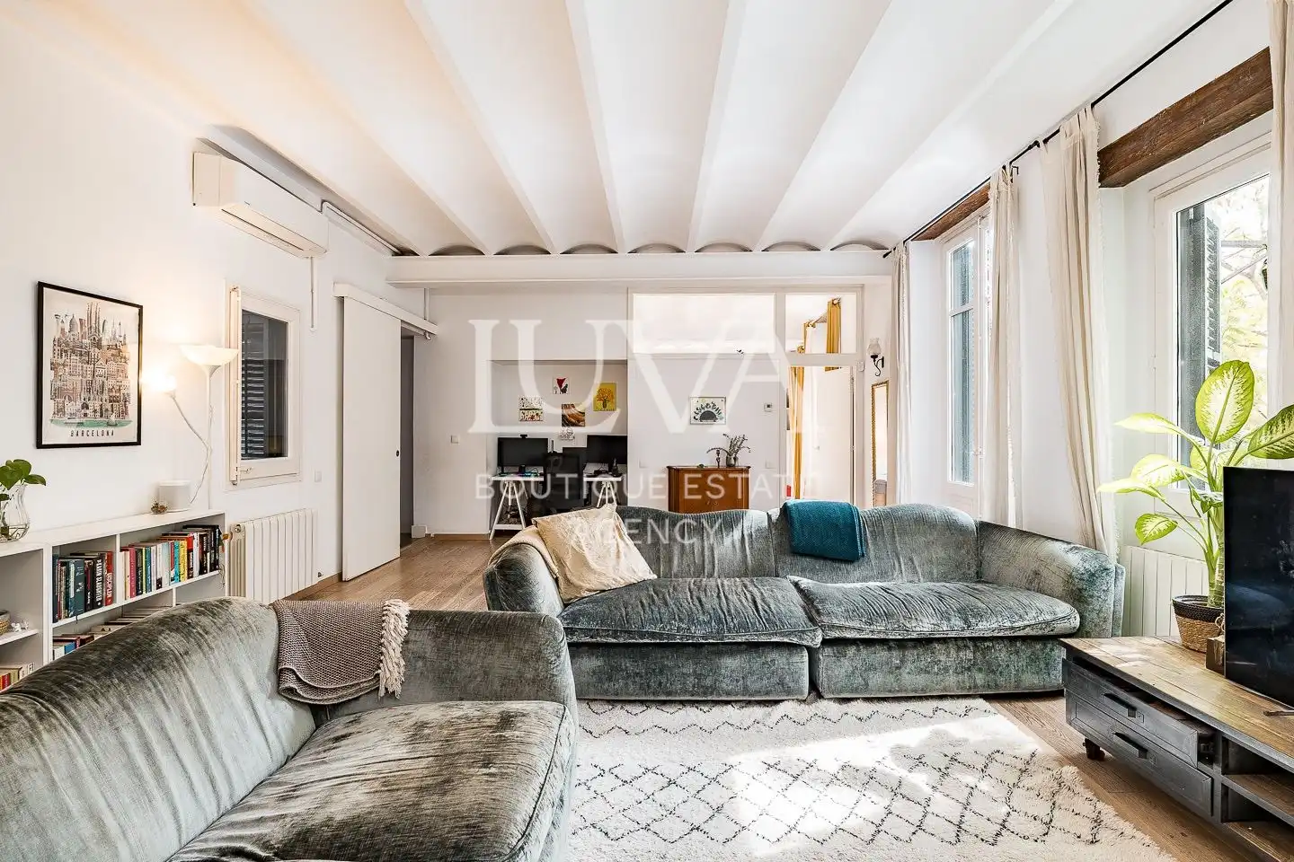 Sala de estar de Apartamento en venta en Barcelona con Aire acondicionado, Calefacción y Terraza