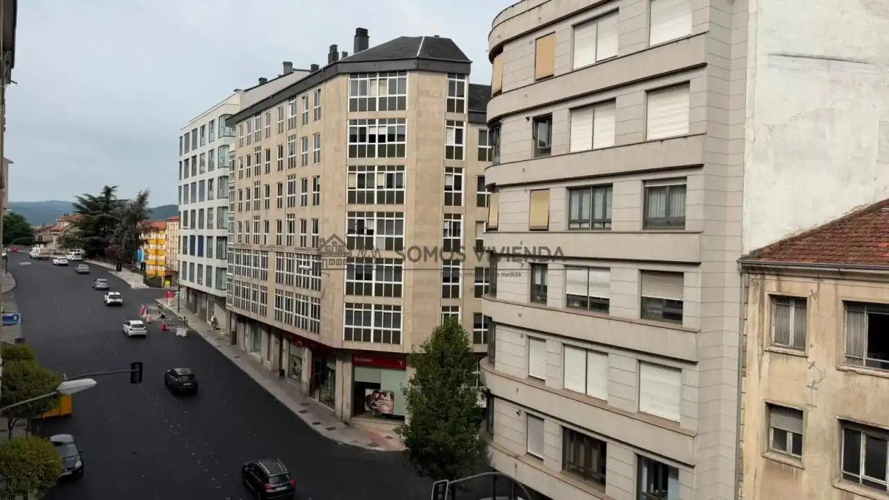 Exterior view of Flat for sale in Ourense Capital   with Heating, Furnished and Balcony