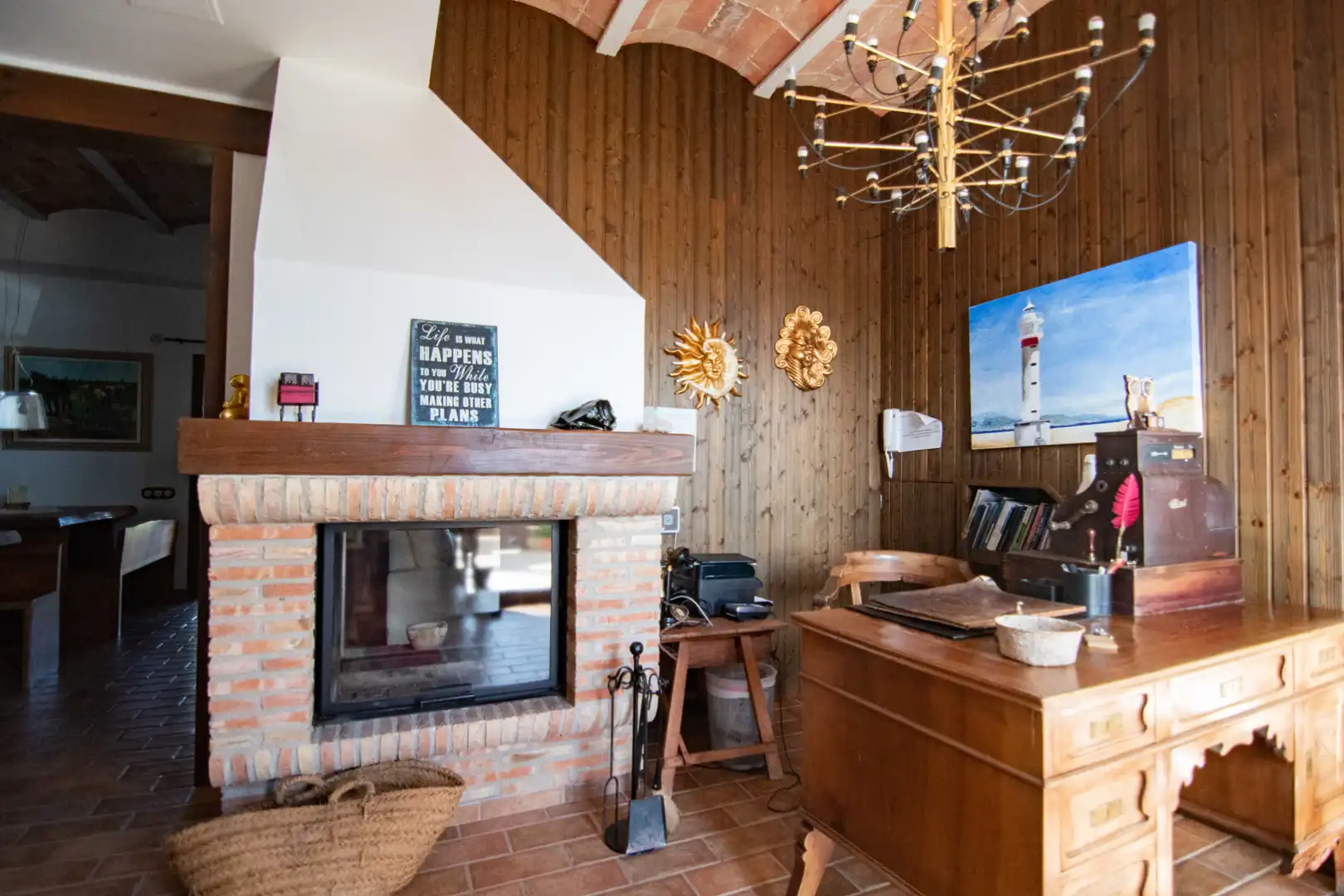 Sala d'estar de Finca rústica en venda en Deltebre amb Aire condicionat, Jardí privat i Terrassa