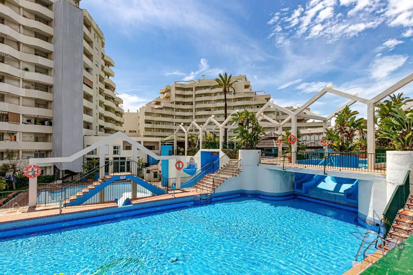 Piscina de Estudi de lloguer en Benalmádena amb Jardí privat, Terrassa i Moblat