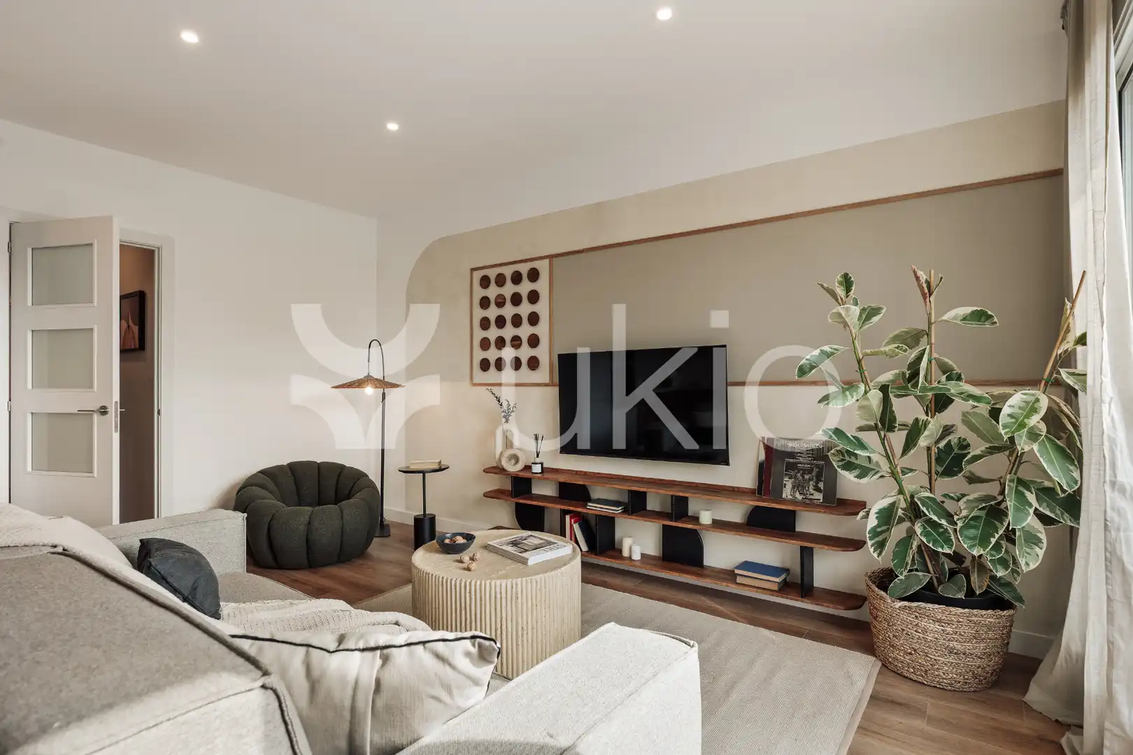 Sala d'estar de Apartament de lloguer en Barcelona amb Aire condicionat, Calefacció i Terrassa