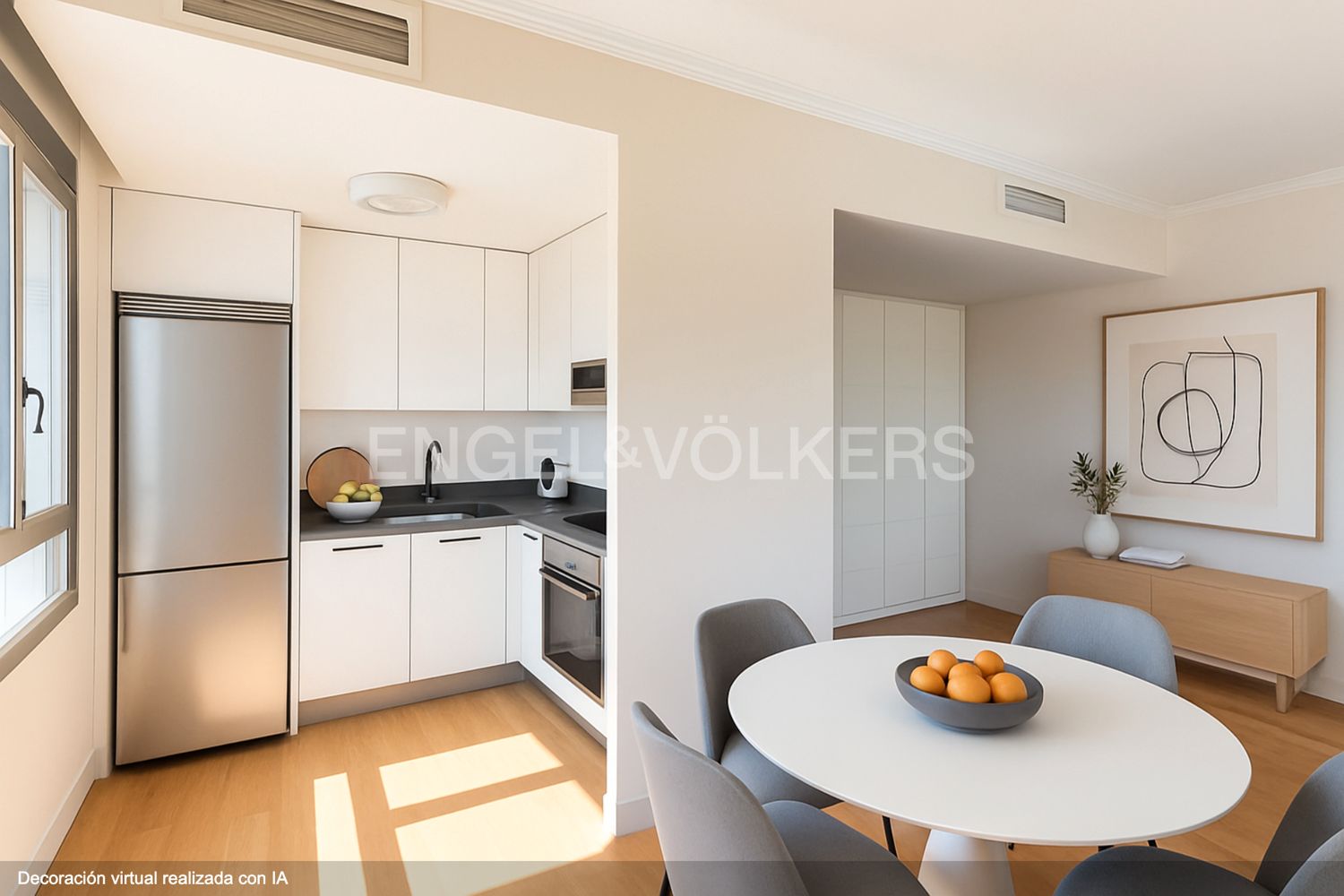Kitchen of Apartment for sale in  Madrid Capital  with Air Conditioner, Heating and Storage room