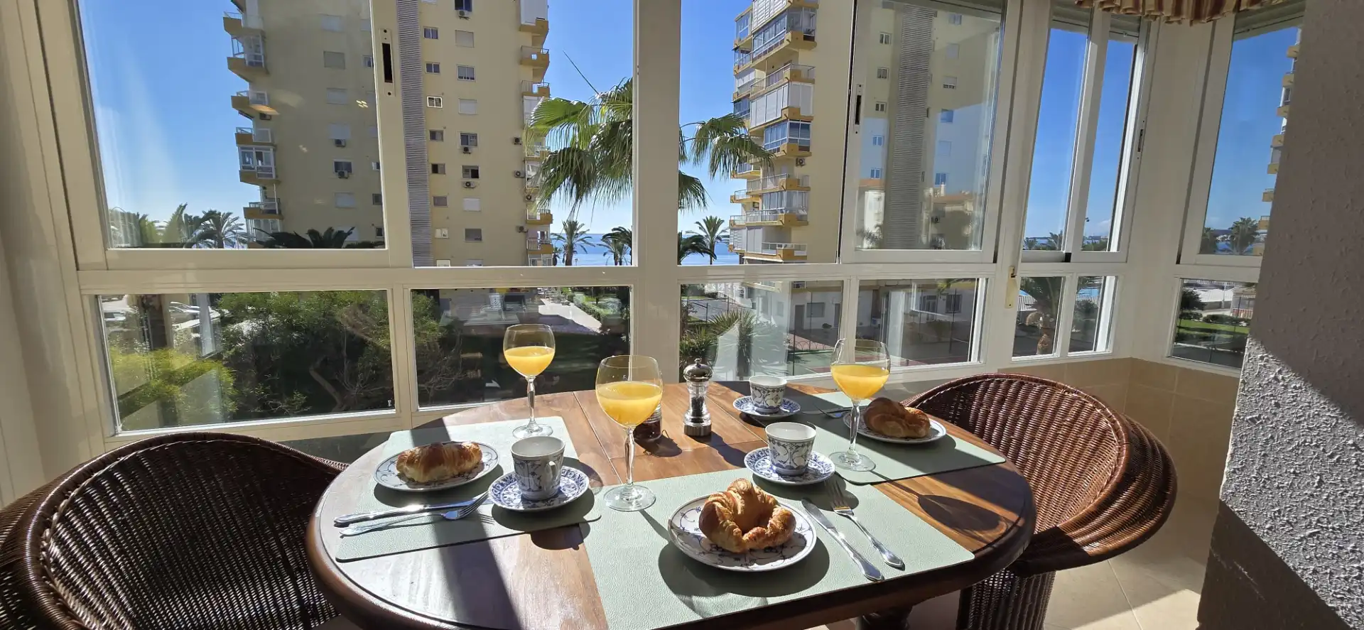 Wohnung zur Miete in Algarrobo mit Klimaanlage, Heizung und Terrasse