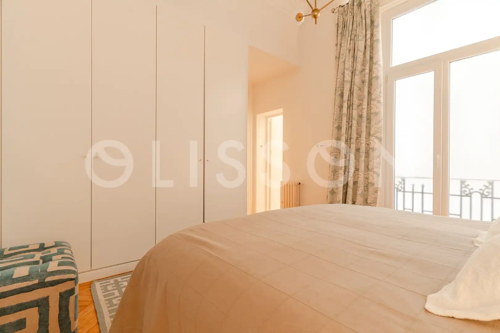 Schlafzimmer von Wohnung zur Miete in Madrid mit Klimaanlage, Heizung und Möbliert