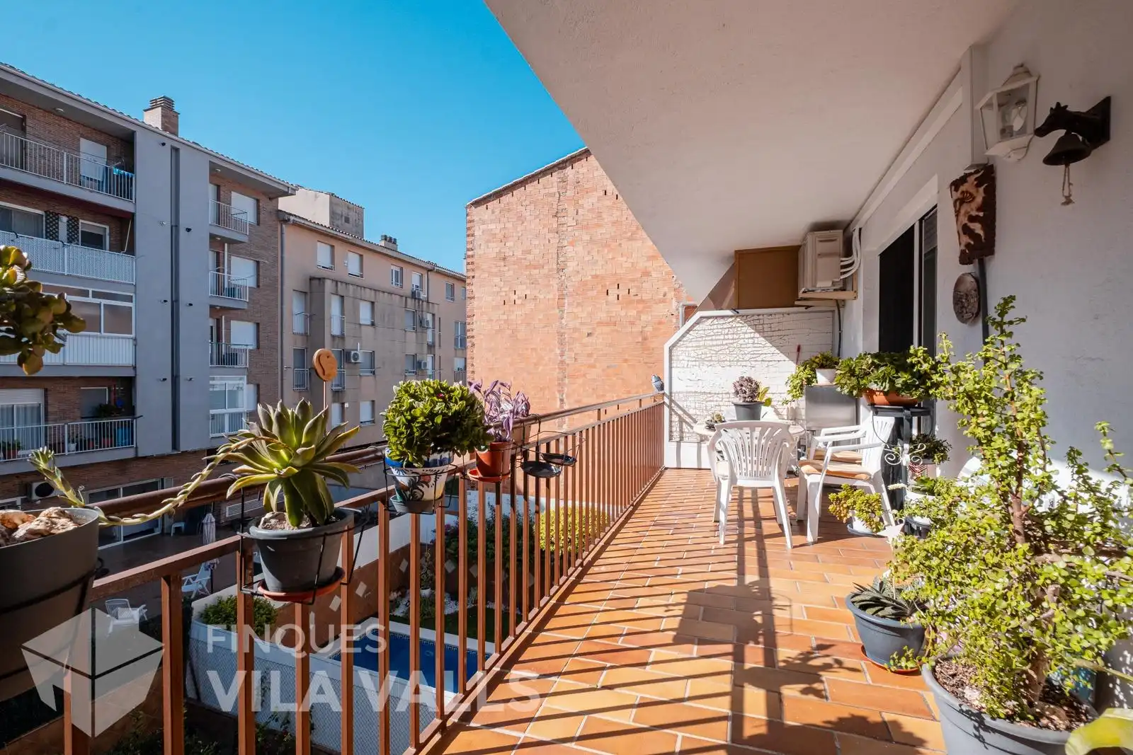 Terrassa de Casa adosada en venda en Caldes de Montbui amb Aire condicionat, Calefacció i Jardí privat