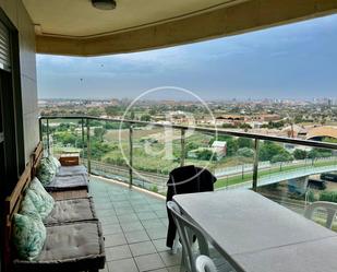 Terrace of Flat to rent in  Valencia Capital  with Air Conditioner, Heating and Furnished