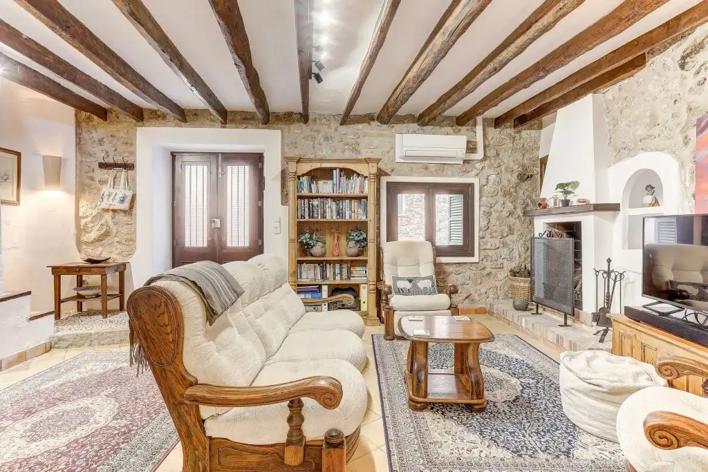 Sala de estar de Casa adosada en venta en Pollença con Terraza