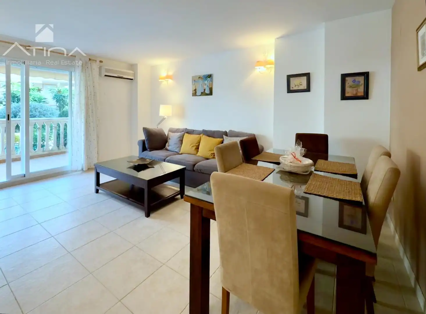 Sala de estar de Apartamento en venta en Jávea / Xàbia con Aire acondicionado, Calefacción y Jardín privado