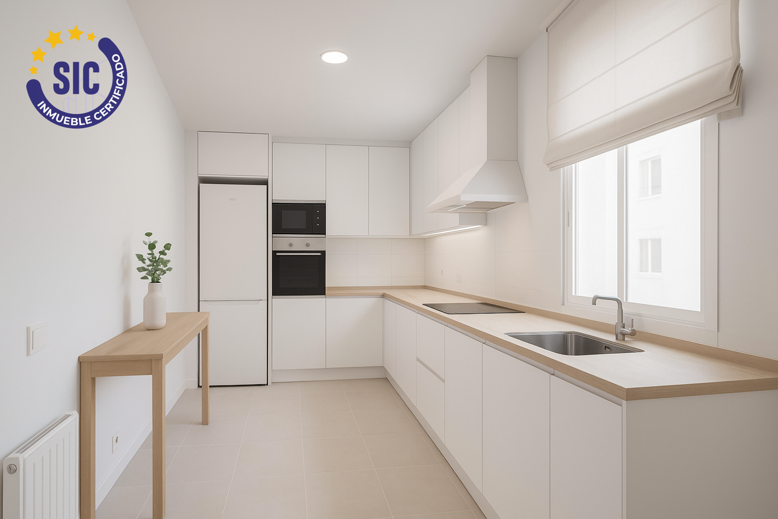 Kitchen of Flat for sale in  Valencia Capital  with Heating and Balcony