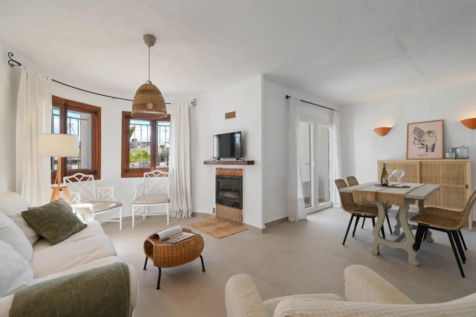 Sala de estar de Finca rústica de alquiler en Moraira con Aire acondicionado, Calefacción y Terraza