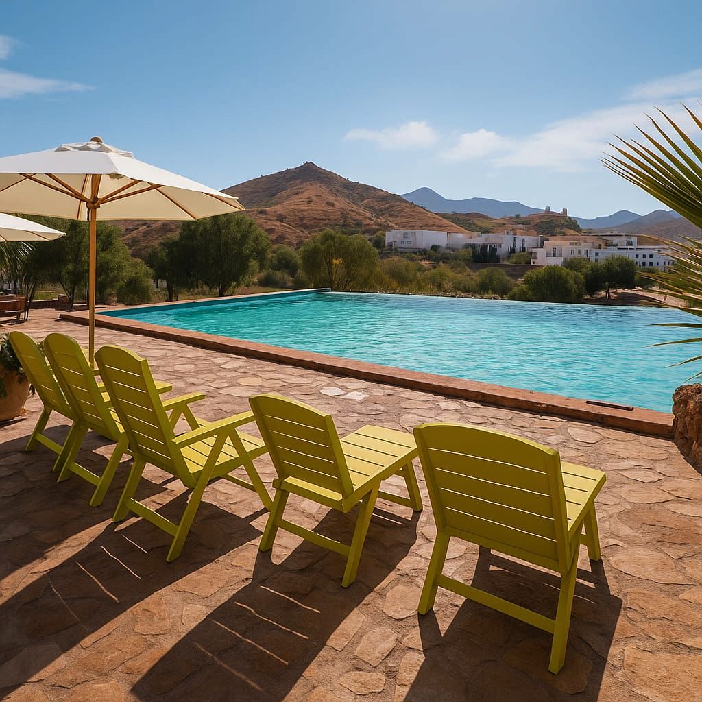 Piscina de Casa o chalet de alquiler en Níjar con Aire acondicionado, Calefacción y Jardín privado