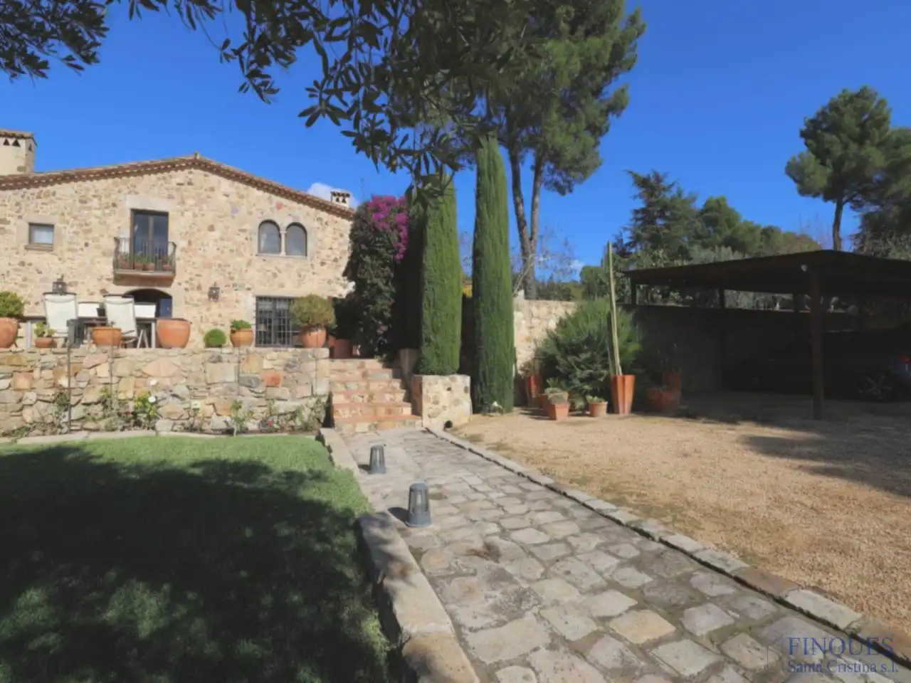 Jardí de Finca rústica en venda en Santa Cristina d'Aro amb Aire condicionat, Calefacció i Jardí privat