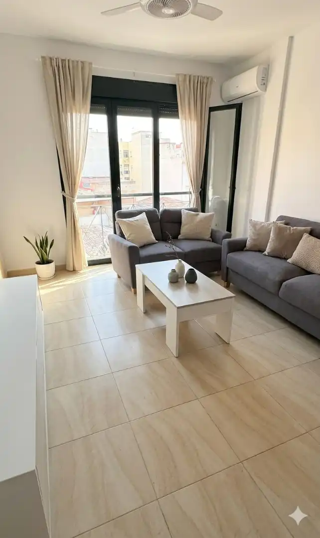 Sala de estar de Piso de alquiler con opción a compra en Toledo con Aire acondicionado, Amueblado y Horno