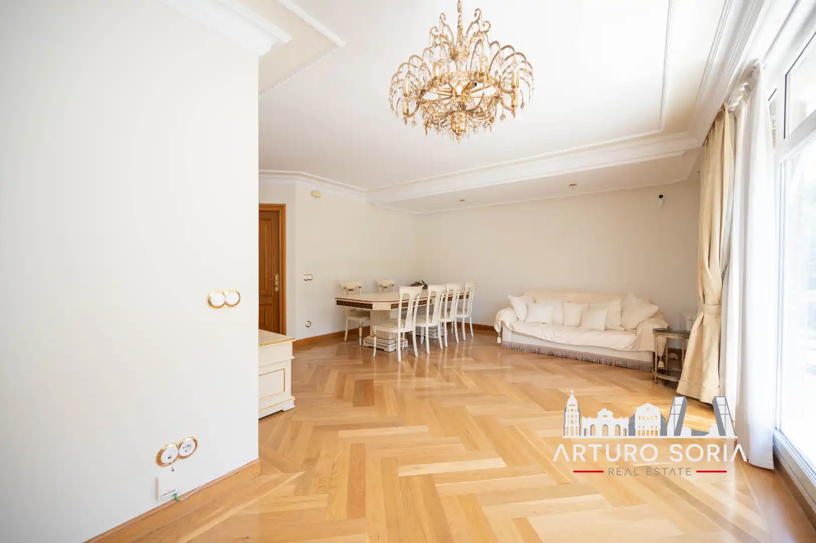Wohnzimmer von Wohnung zur Miete in Madrid mit Klimaanlage, Heizung und Terrasse