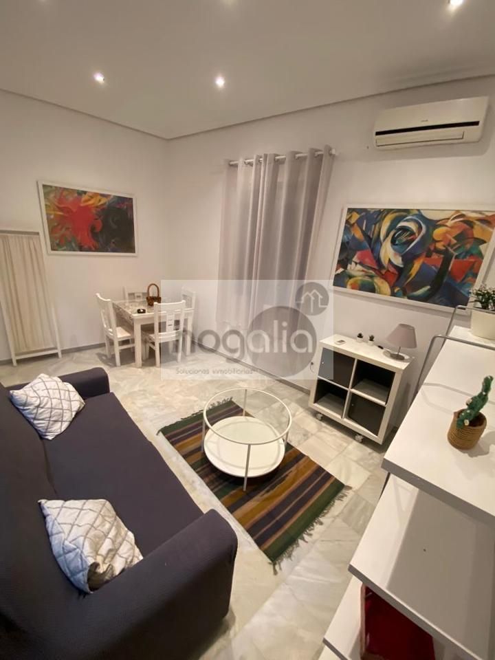Sala d'estar de Planta baixa de lloguer en  Sevilla Capital amb Aire condicionat i Moblat