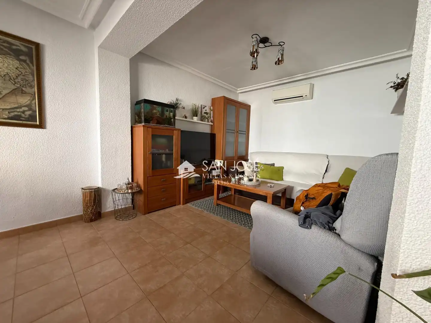 Sala de estar de Casa adosada en venta en Aspe con Aire acondicionado, Calefacción y Terraza