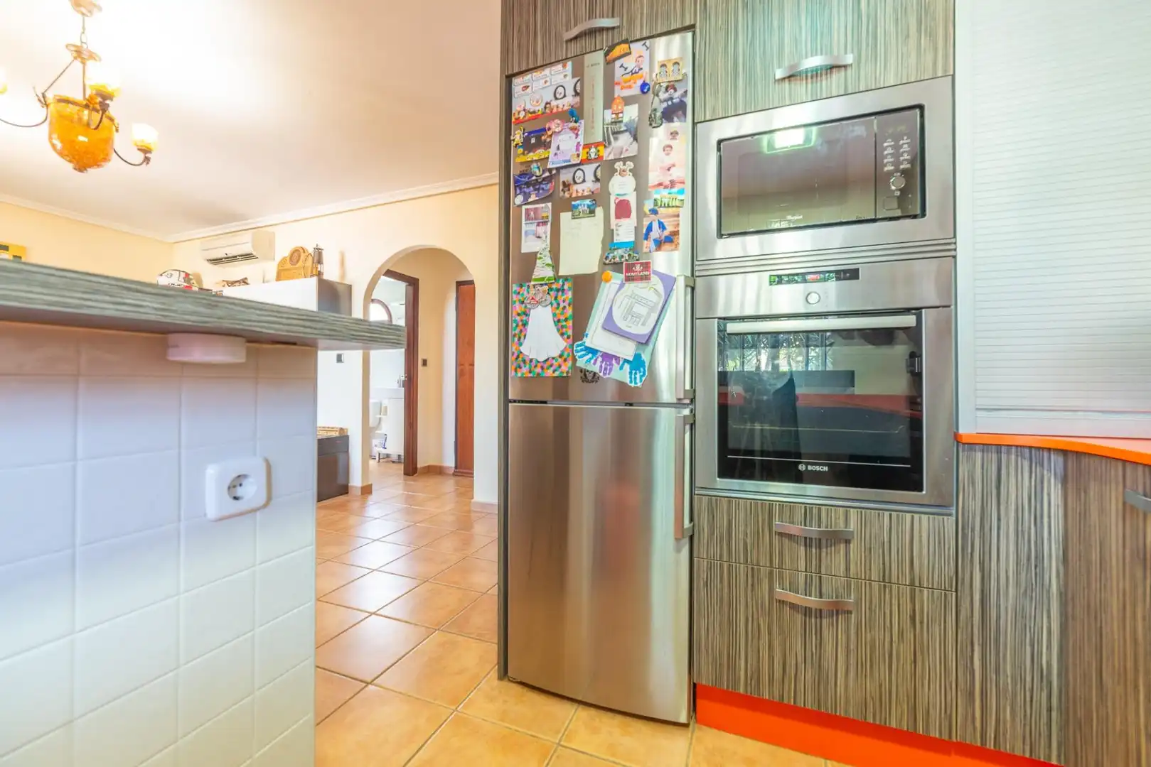 Küche von Einfamilien-Reihenhaus zum Verkauf in San Javier mit Klimaanlage, Heizung und Privatgarten
