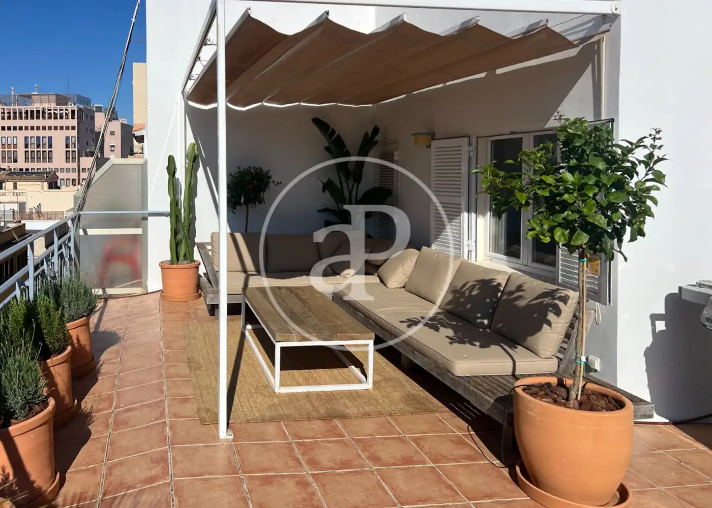 Terrasse von Wohnung zur Miete in  Palma de Mallorca mit Klimaanlage, Heizung und Terrasse