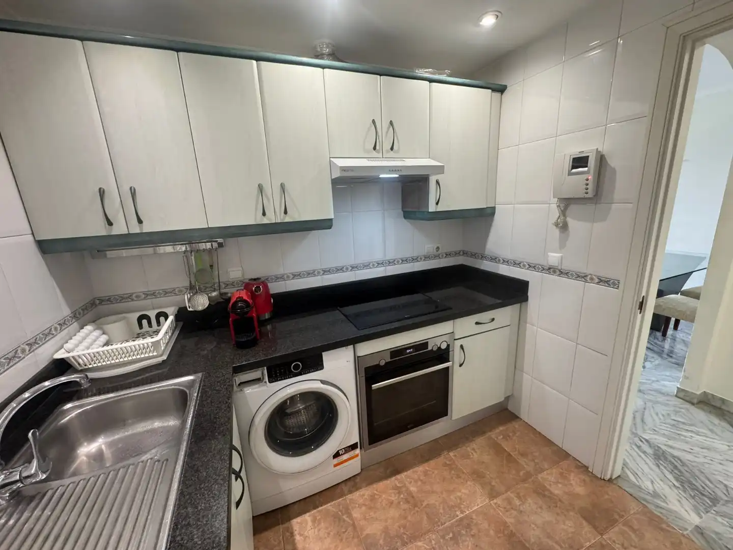 Kitchen of Flat for rent in Marbella  with Air Conditioner, Terrace and Furnished