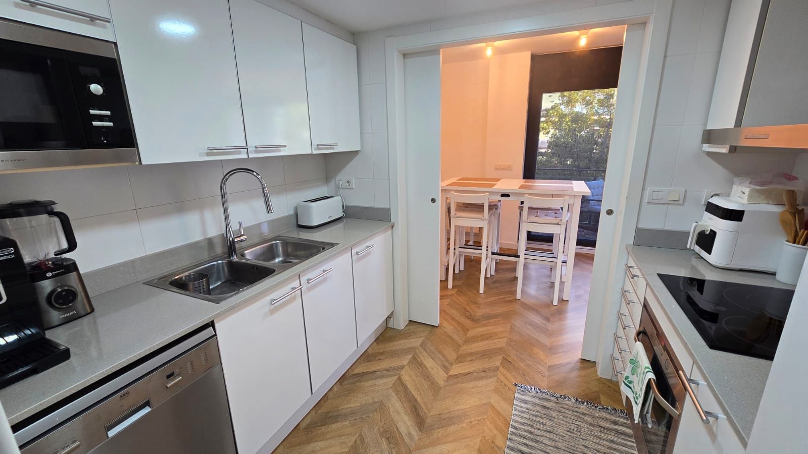 Kitchen of Flat for sale in Sant Fost de Campsentelles  with Heating, Parquet flooring and Storage room