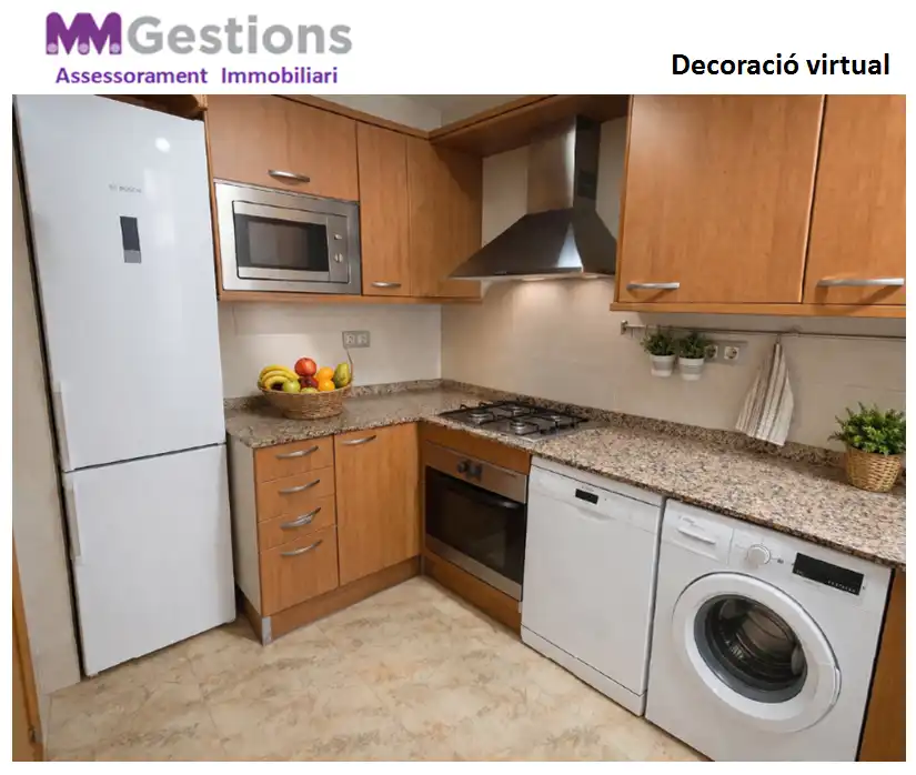 Küche von Wohnung zum Verkauf in Vilafranca del Penedès mit Heizung, Parkett und Ofen