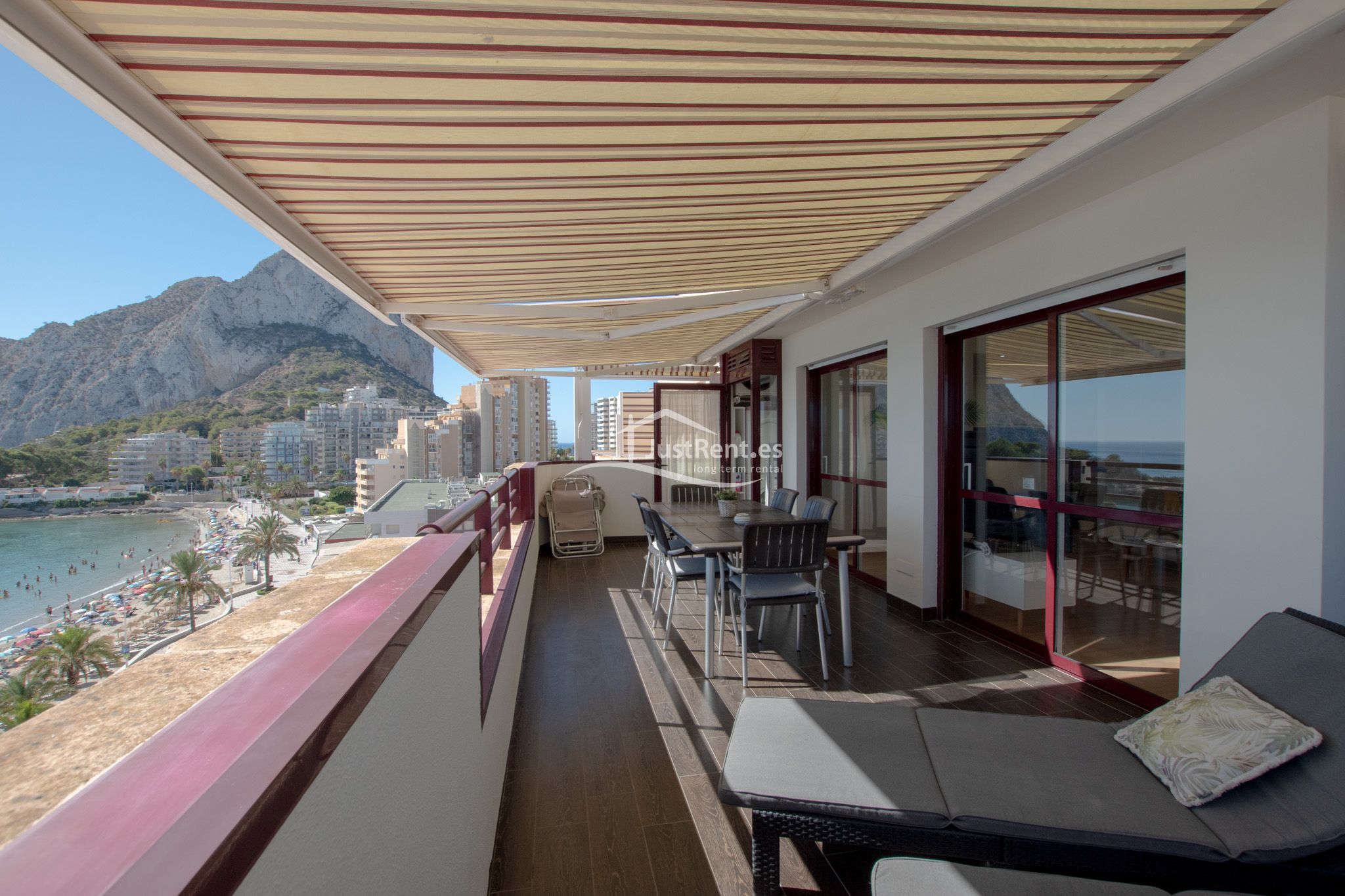 Terrace of Flat to rent in Calpe / Calp  with Air Conditioner, Terrace and Balcony