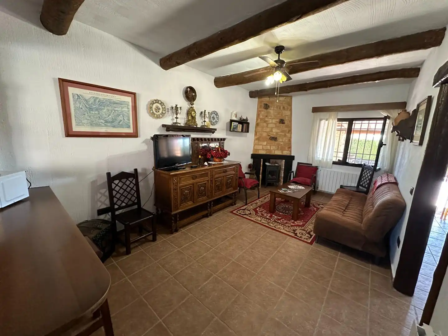 Living room of Houses for sale in Villar de Olalla  with Air Conditioner, Heating and Private garden